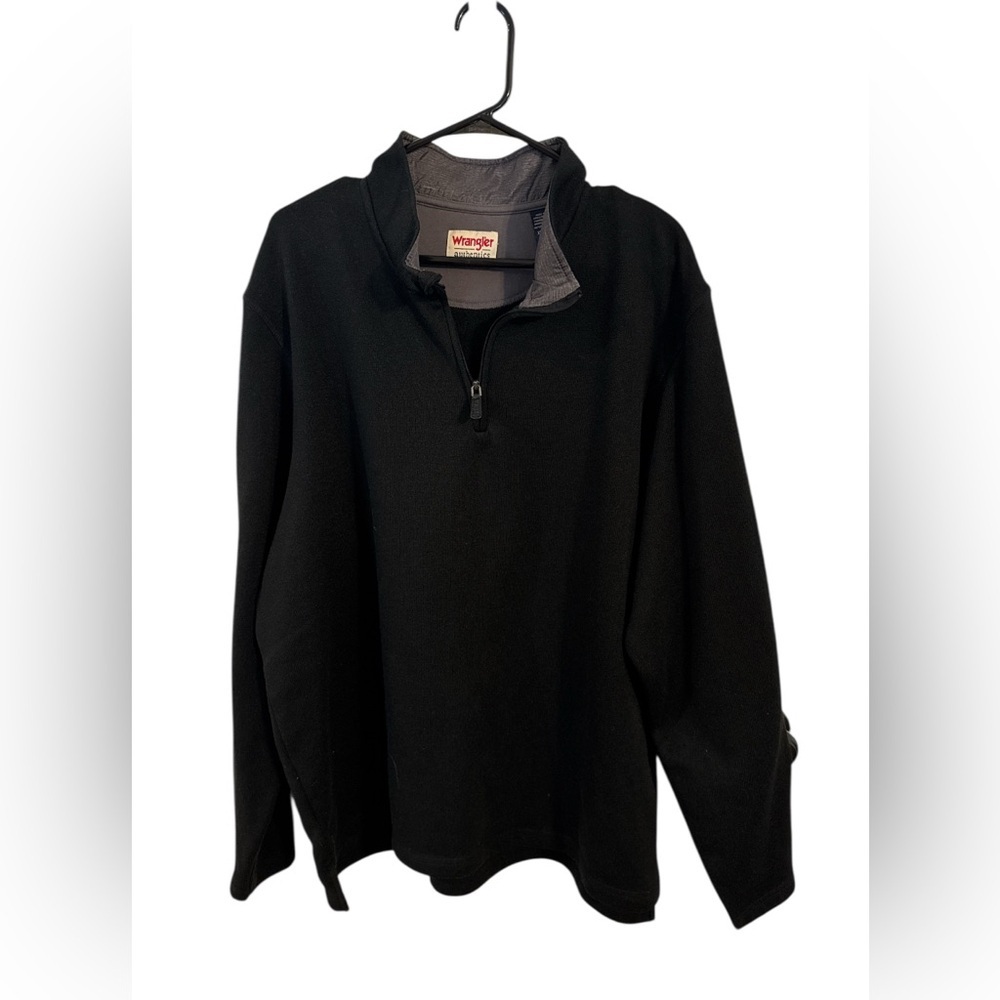 Wrangler Men's Black Zip-Up XL quarterzip Sweater